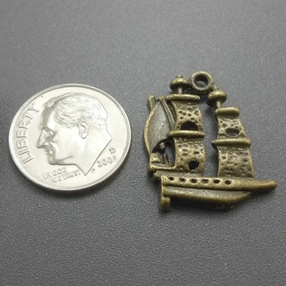 8pcs‎ Pirate Ship Charms sail boat nautical